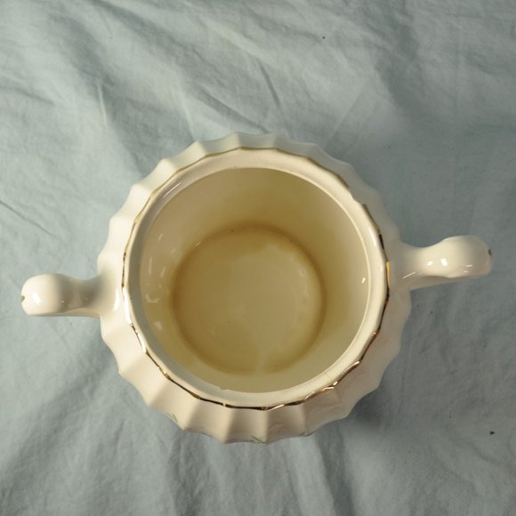 vintage W.S. George Bolero peach blossom 123A 16 oz sugar bowl with lid (214w) - Picture 12 of 14